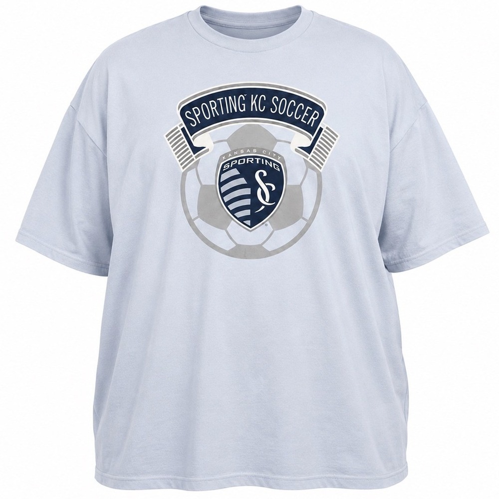 Sporting KC T-Shirt Men's 2XL Light Blue MLS‎ Soccer Graphic Tee Alstyle Cotton